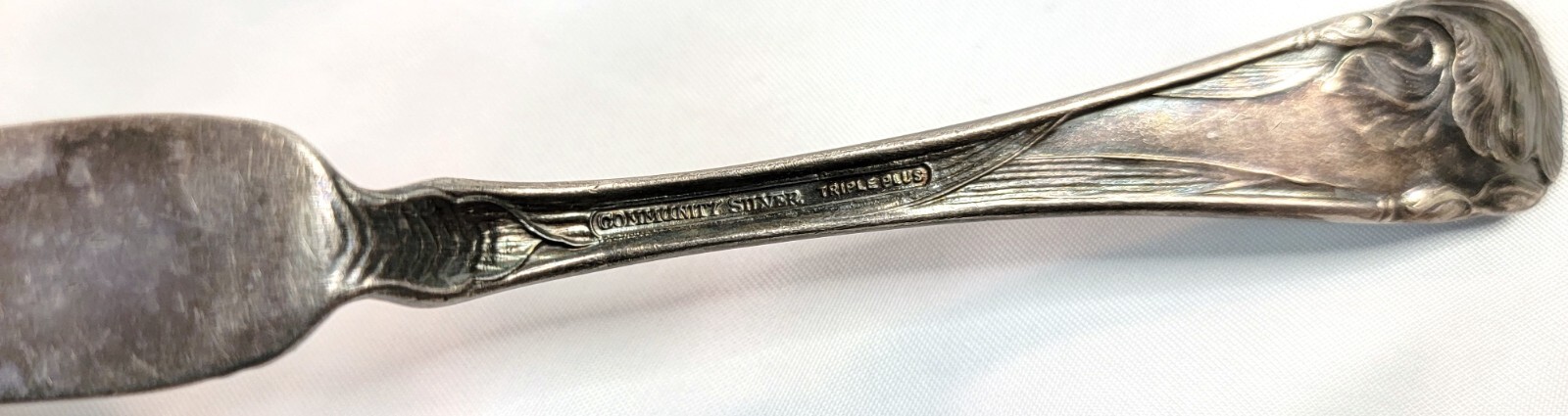 Community Silver Triple Plus Flower De Luce Silverplate Master Butter Knife