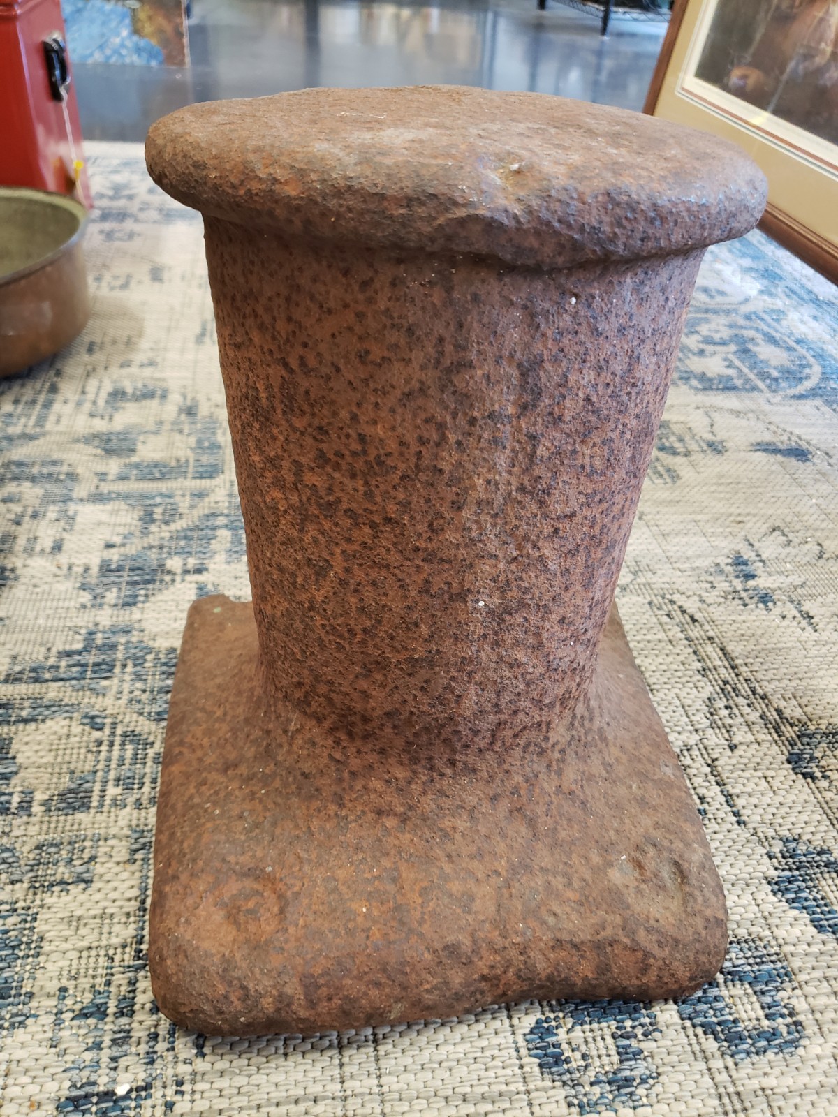 Circa Mid 20th Century American Reclaimed Ship Cast Iron Mooring Bollard