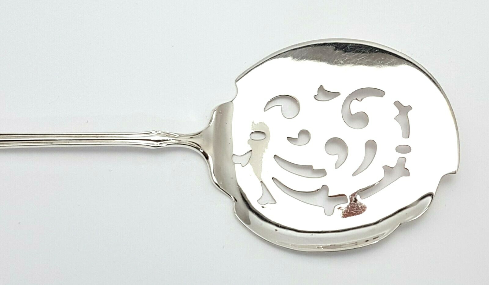 Sterling Silver Elegant Slotted Flat Food Preparation Spoon 7 1/4″ Inch 29