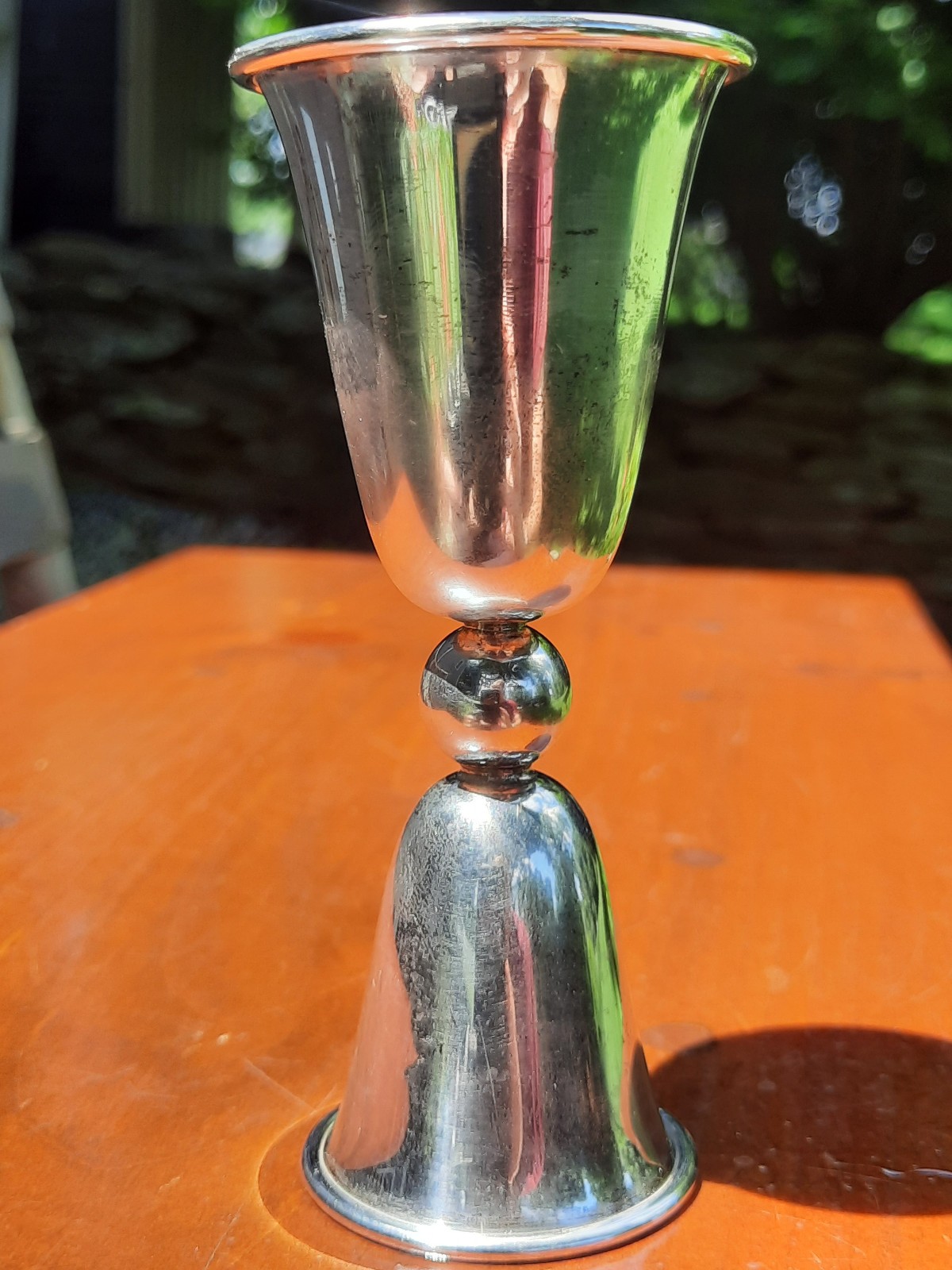 Sterling Silver Double Jigger with Ball Center