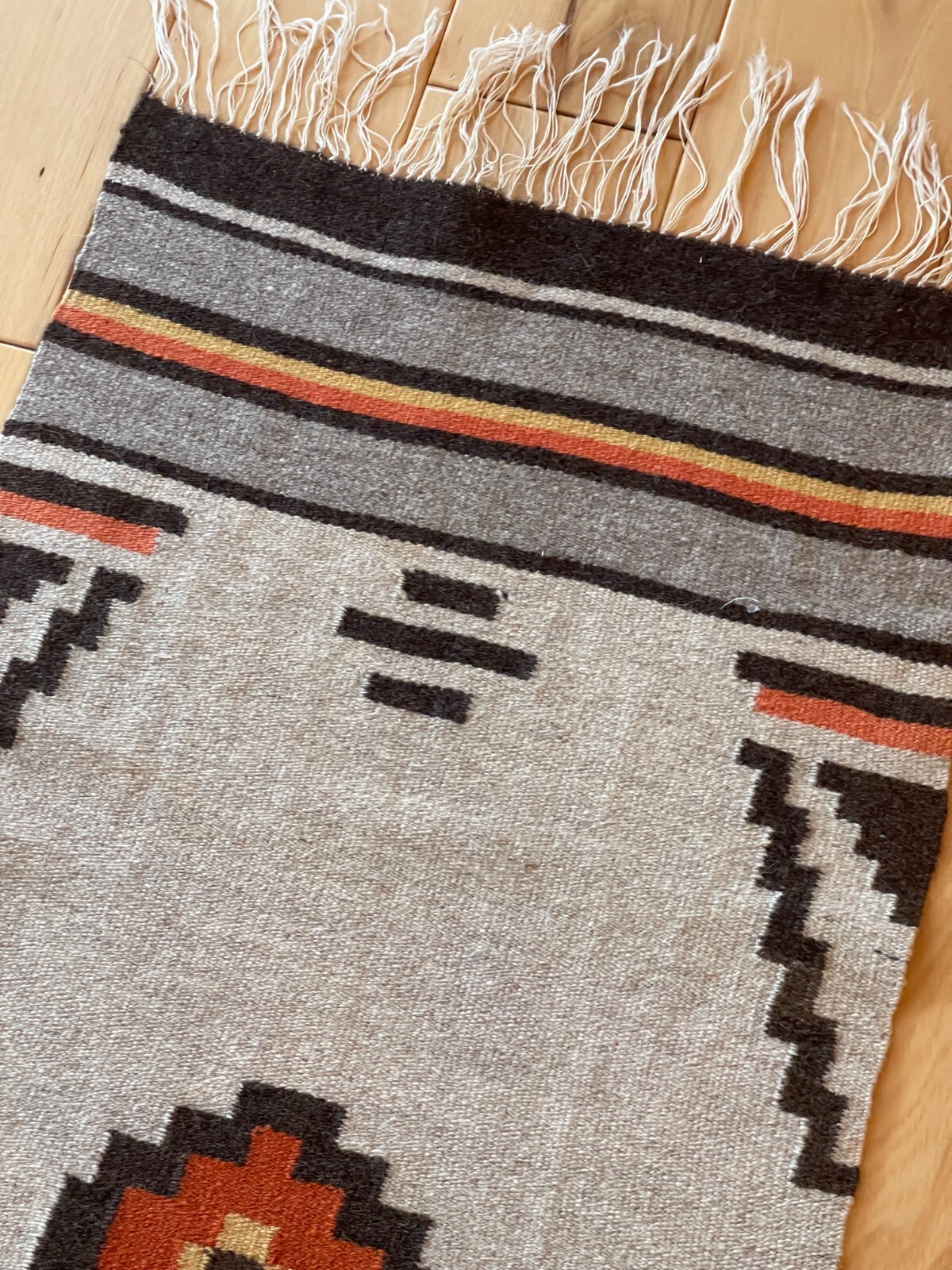 LONG Museum quality Scandinavian veg dyes NORWEGIAN Handwoven Table runner