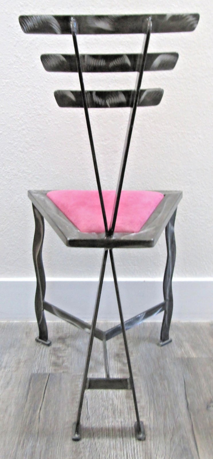 1990s Postmodern Contemporary Welded Steel Artist Signed Accent Chair