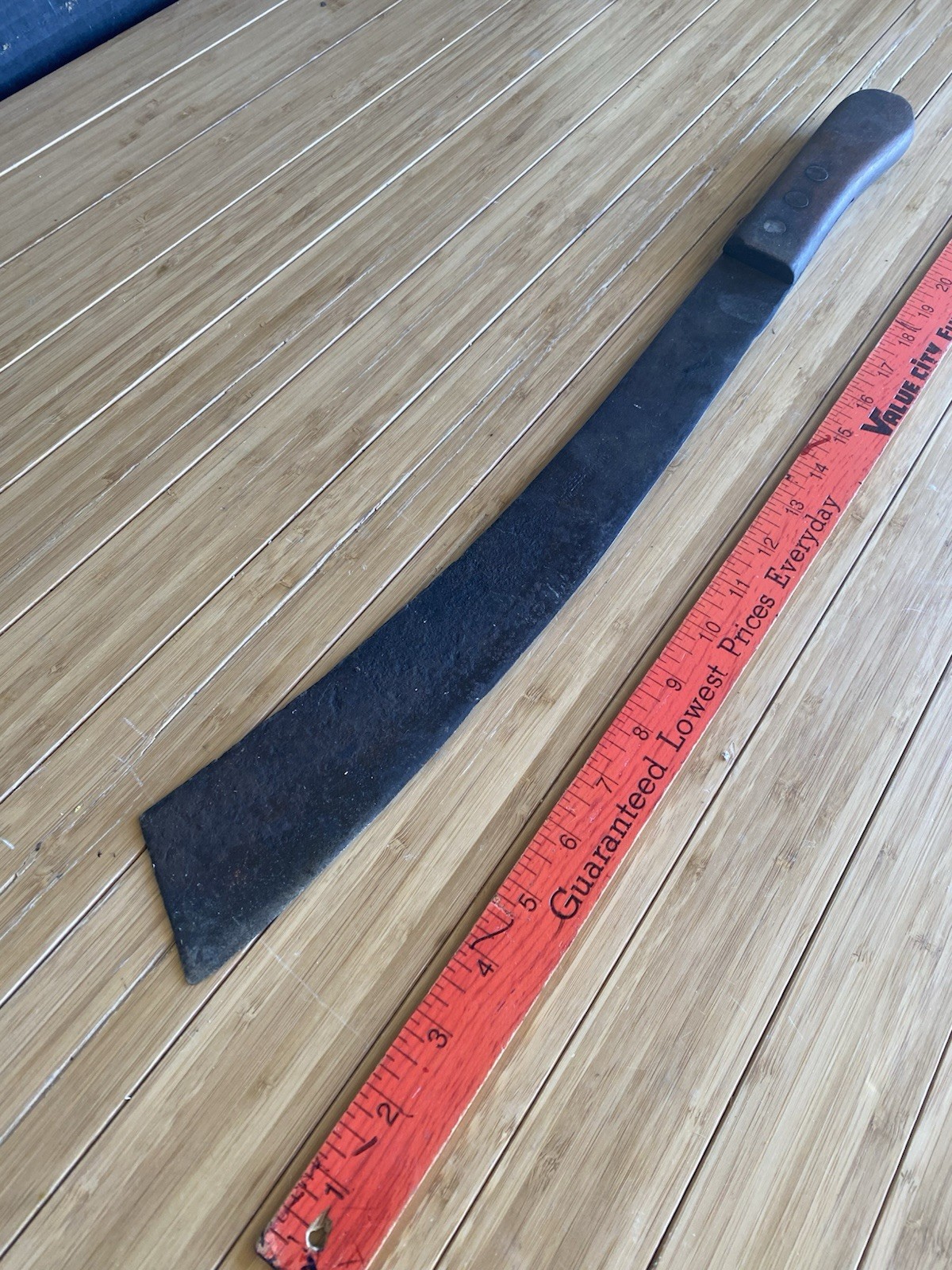 Antique Markeed Village Blacksmith Corn Tobacco Knife Farm Tool 22 1/2” Long