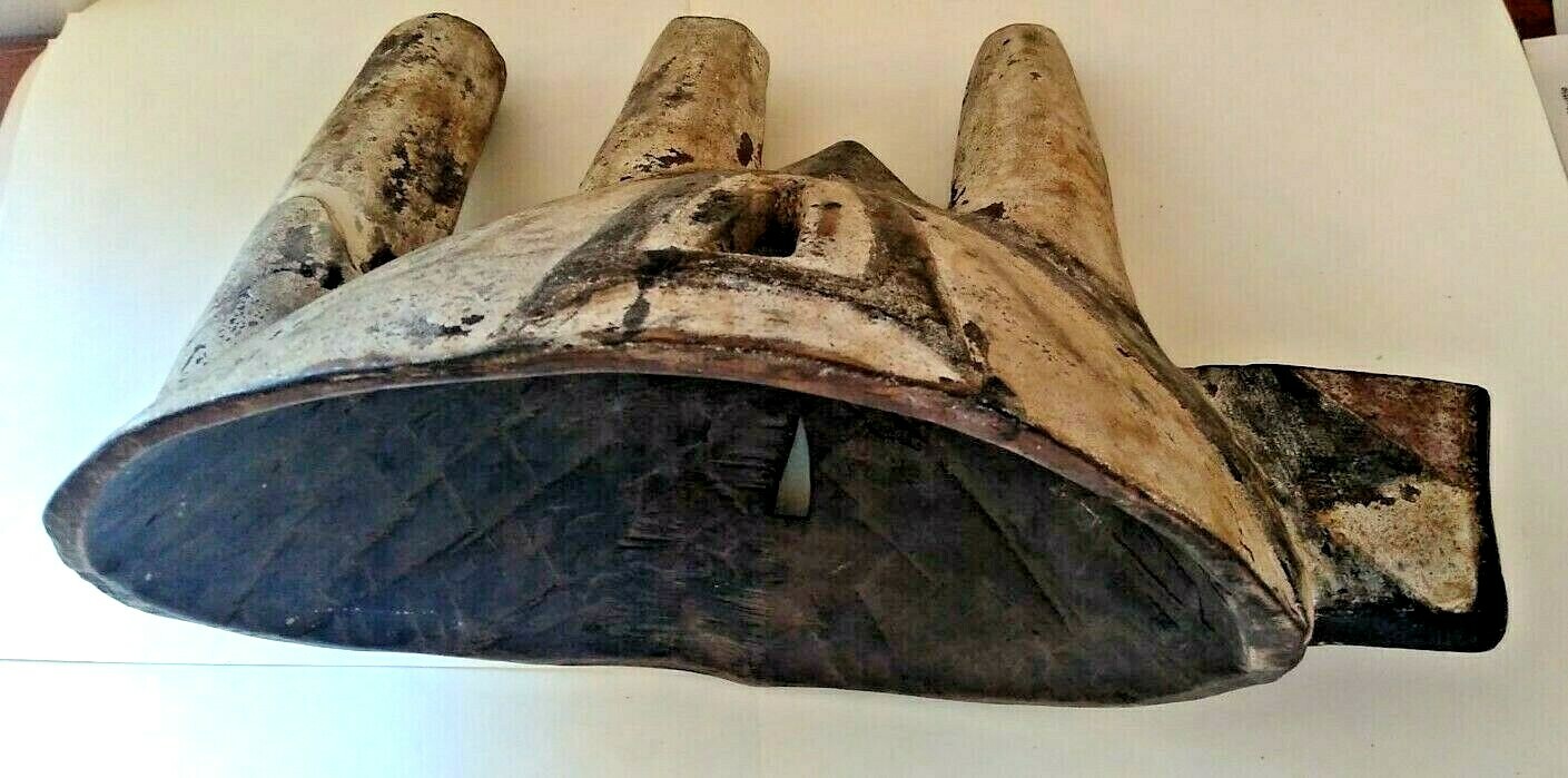 Antique African Igbo Tribe Polychrome Helmet/Mask – Nigeria -Early 20th Century