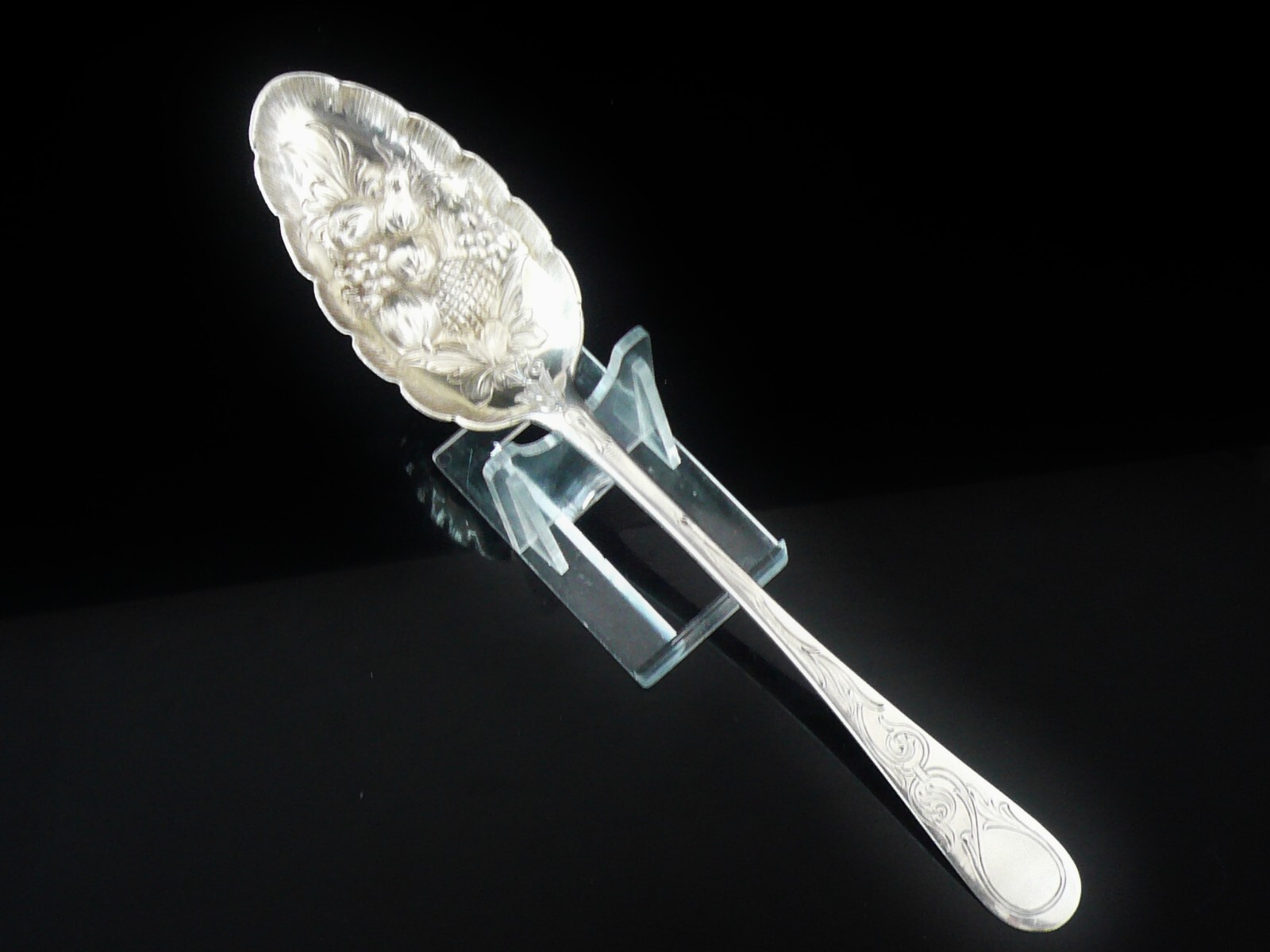 Scottish Provincial Large Silver Berry Spoon, James Erskine, ABERDEEN c.1800