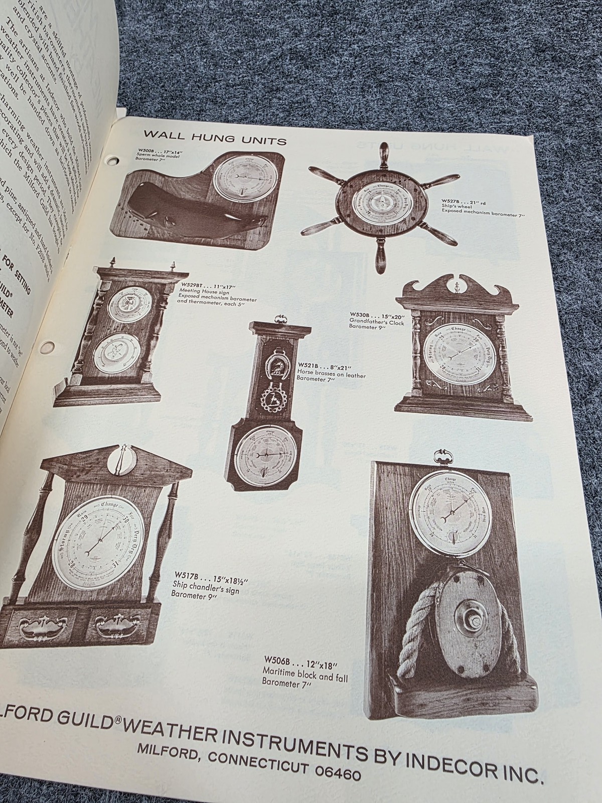 Vintage 1974 Milford Guild Indecor Catalog Maritime Weather Instruments