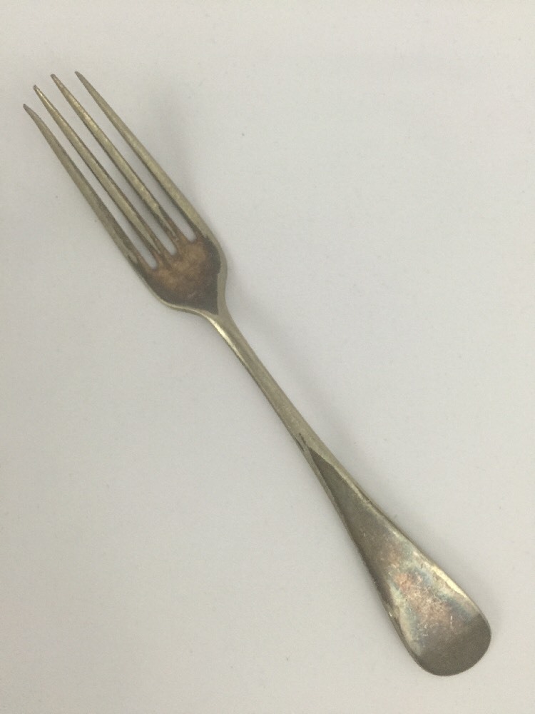 Antique C Rogers & Bros A1 Silver Plated Fork 7″ Distressed