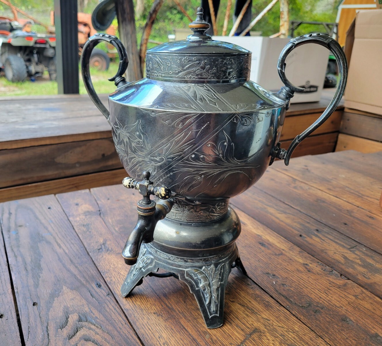 Vintage *Rare* Hayden’s Silver Plated Coffee Tea Hot Water/Beverage Urn As Is