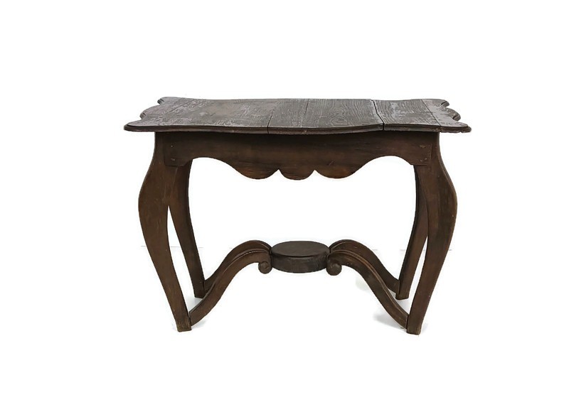 antique small side coffee occasional table carved wood barn farmhouse style