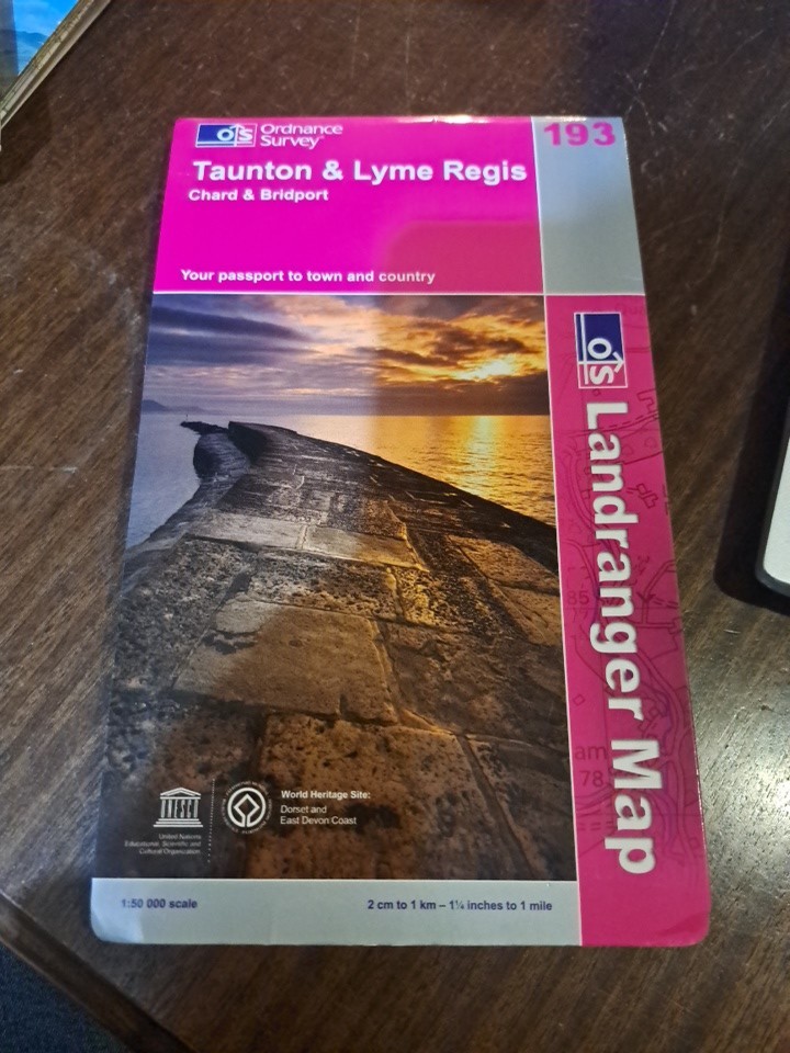 Taunton & Lyme Regis. Chard & Bridport (Ordnance Survey Landranger Map 193) 2008