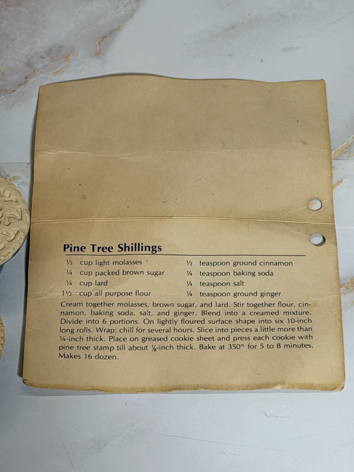 2 Pine Tree Shilling Handmade Cookie Stamps Kentucky Artist Made In USA
