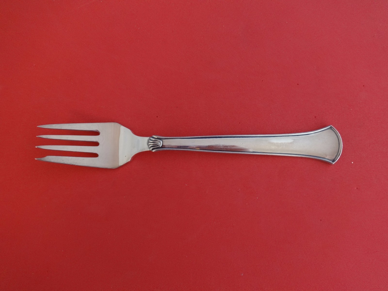 Koldring aka Arvesolv #5 by Hans Hansen Danish Sterling Salad Fork 4-Tine 6 1/4″