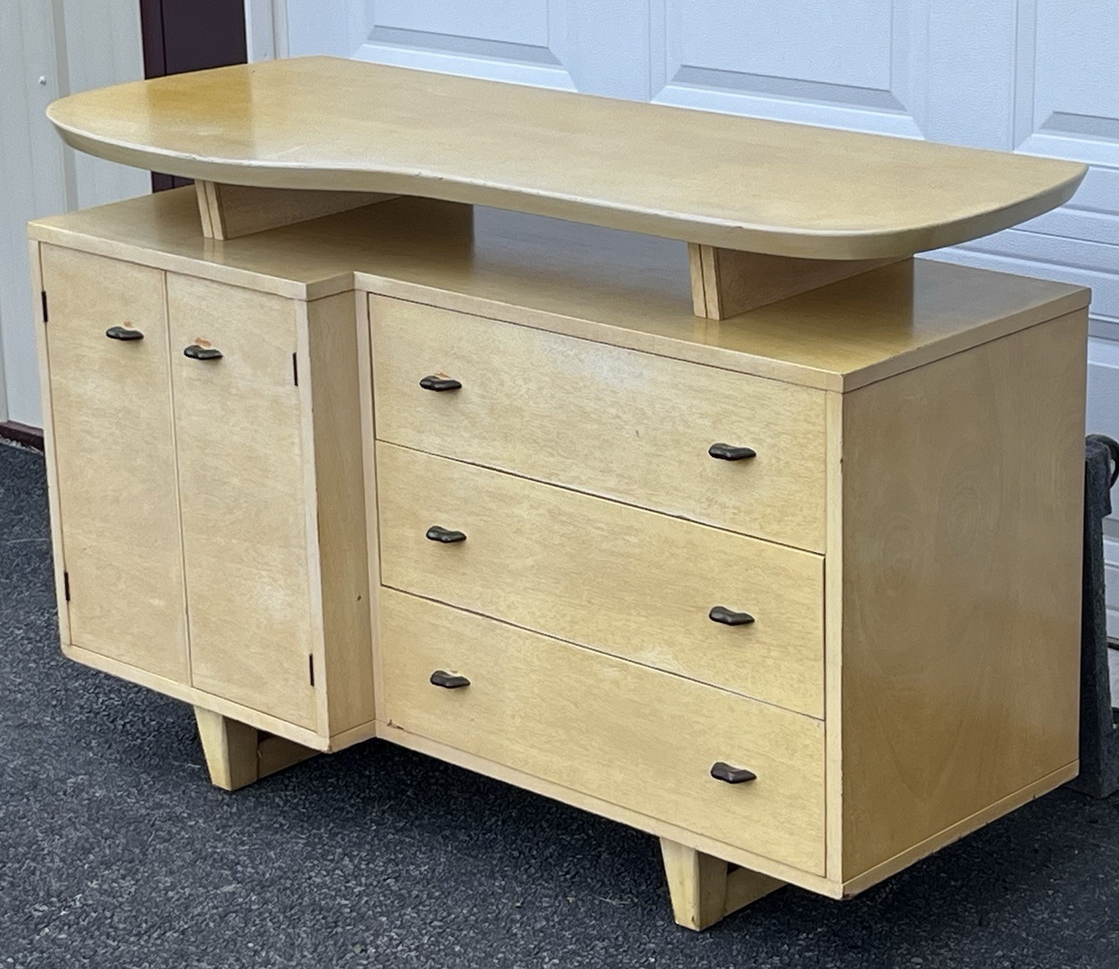 Sligh Mid Century Floating Top Credenza Boomerang Paul László Dresser Sideboard
