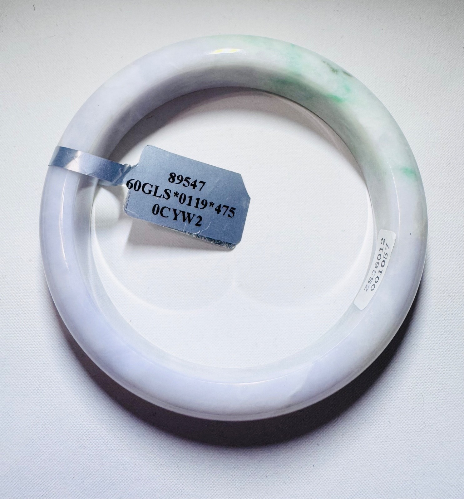 Burmese Jade Lavender with Spicy Green floating 60mm