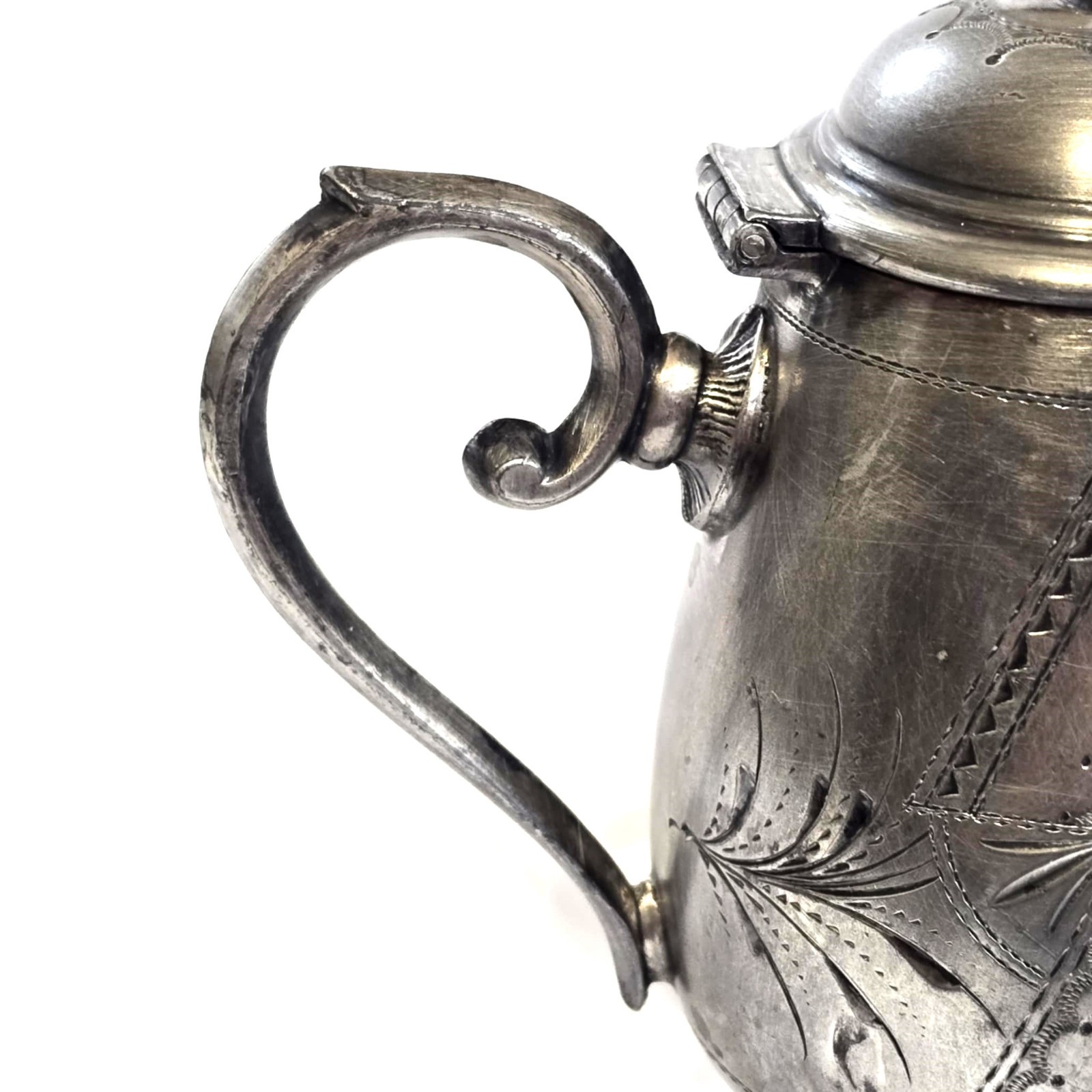WMFB Silver Plated Set 1900s German Coffee Pot Teapot Sugar Bowl Swan Spout