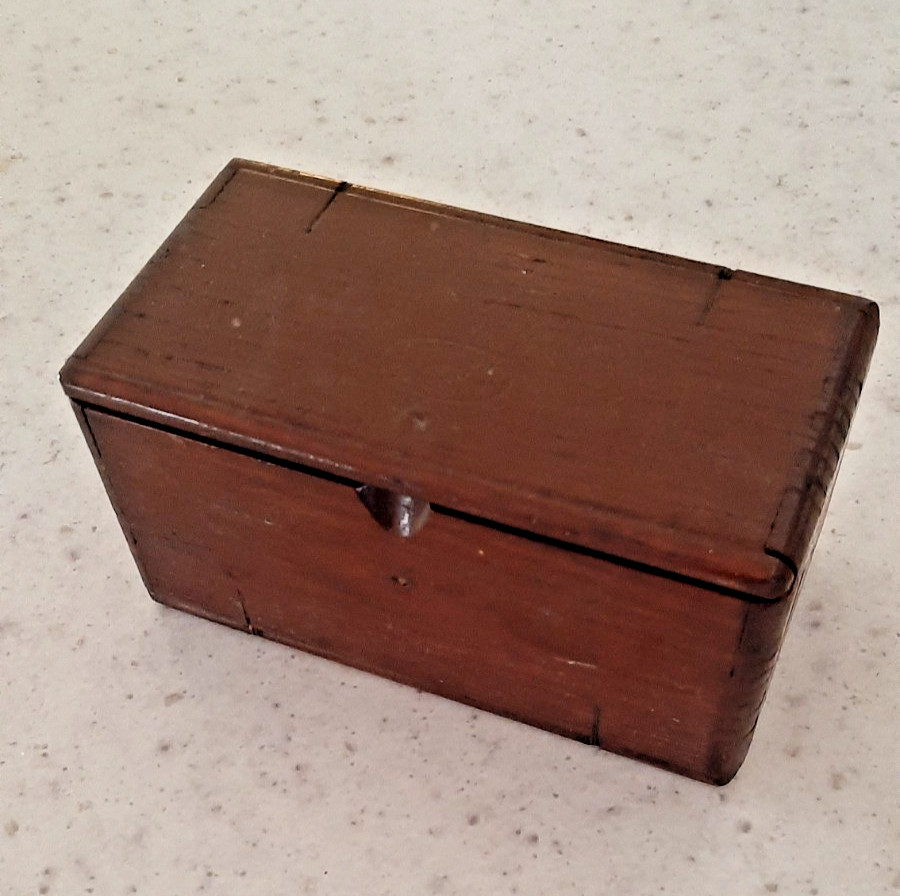 Antique Sewing Machine Oak Puzzle Box Circa 1889