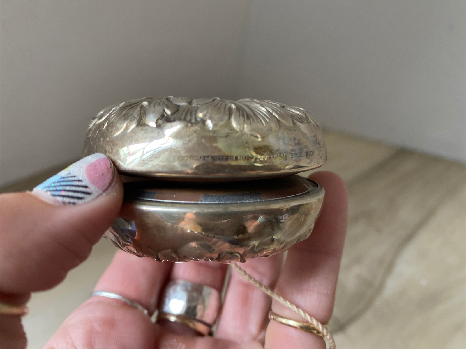 STERLING SILVER YO YO ~ GUC~ STRING IN TACT ~ MARKED GORHAM