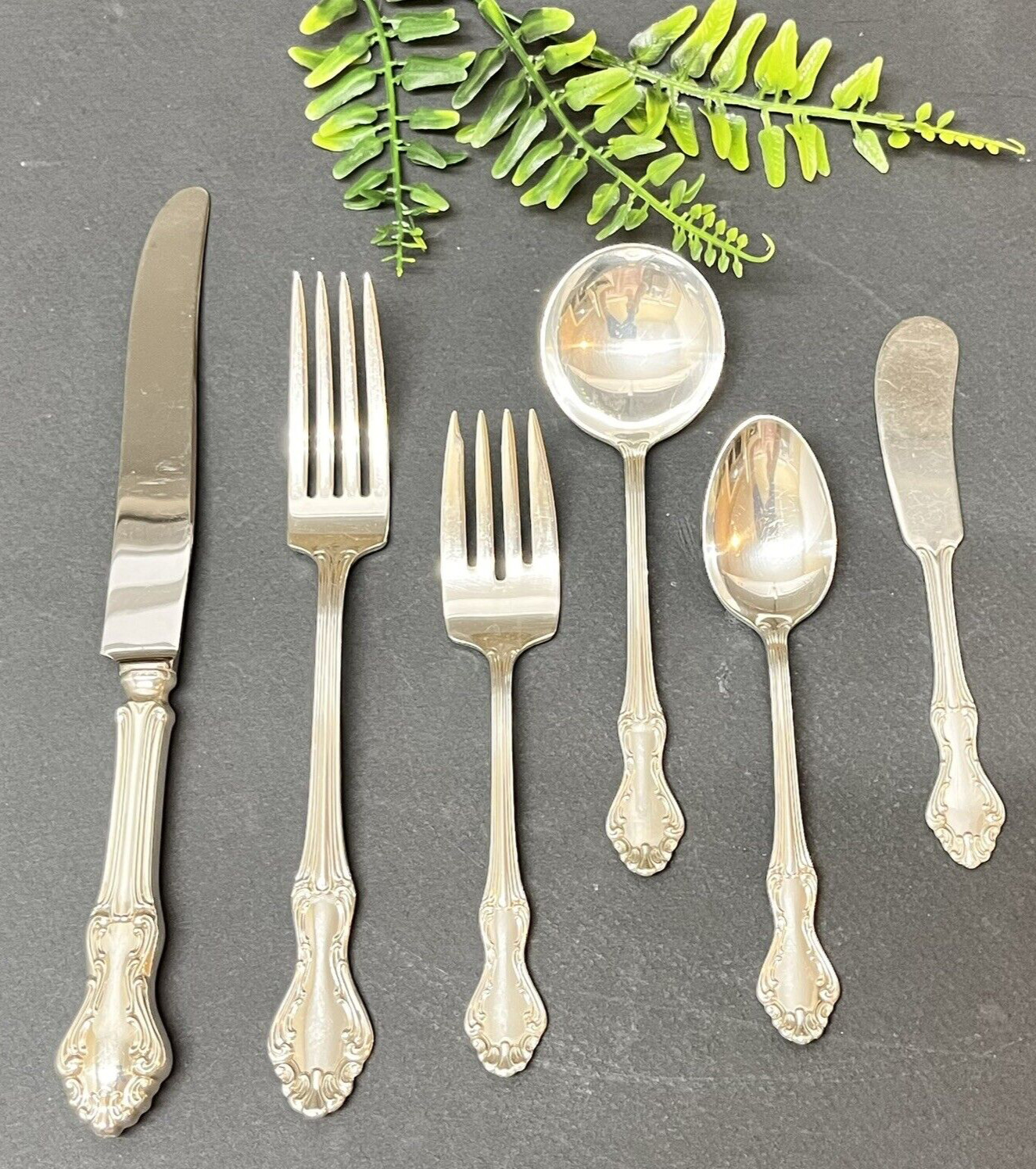 ONE. National Sterling Silver 6 Pc. Place Setting Princess Elizabeth 194.5Gr