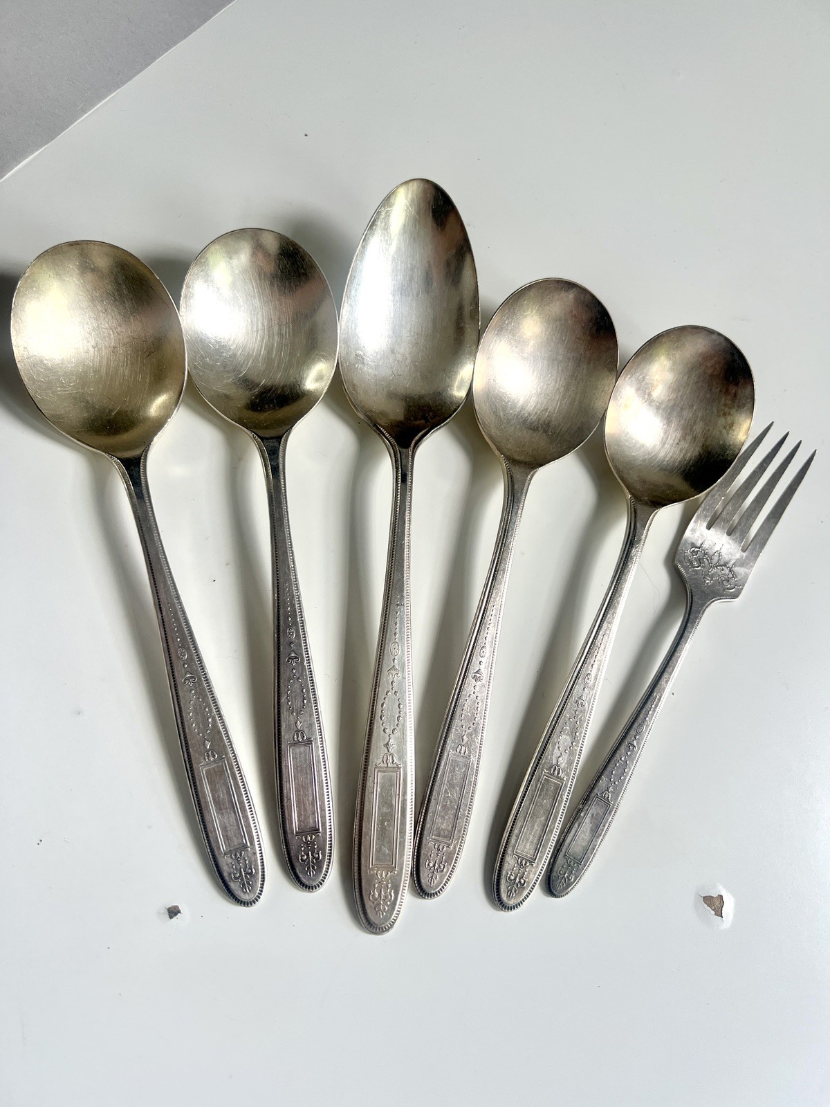 6 Pieces GROSVENOR Community Silverplate Spoons Fork