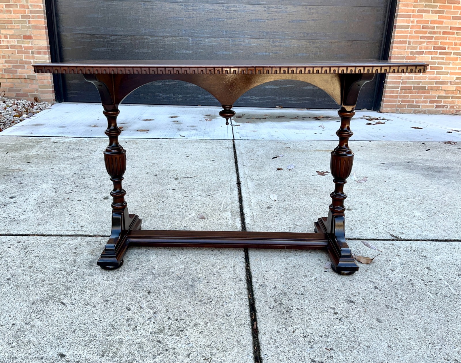 Antique Early 20th C. Old World Mahogany Table Spanish Revival Italian