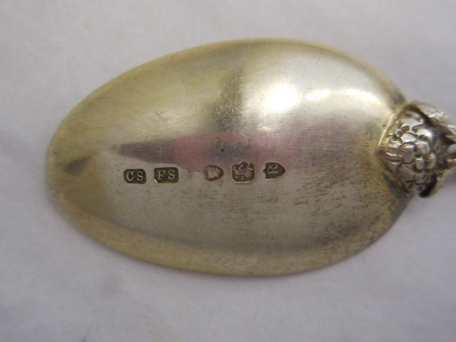 ENGLISH STERLING SILVER SOUVENIR SPOON ROYAL ARMS OF THE UNITED KINGDOM 1892