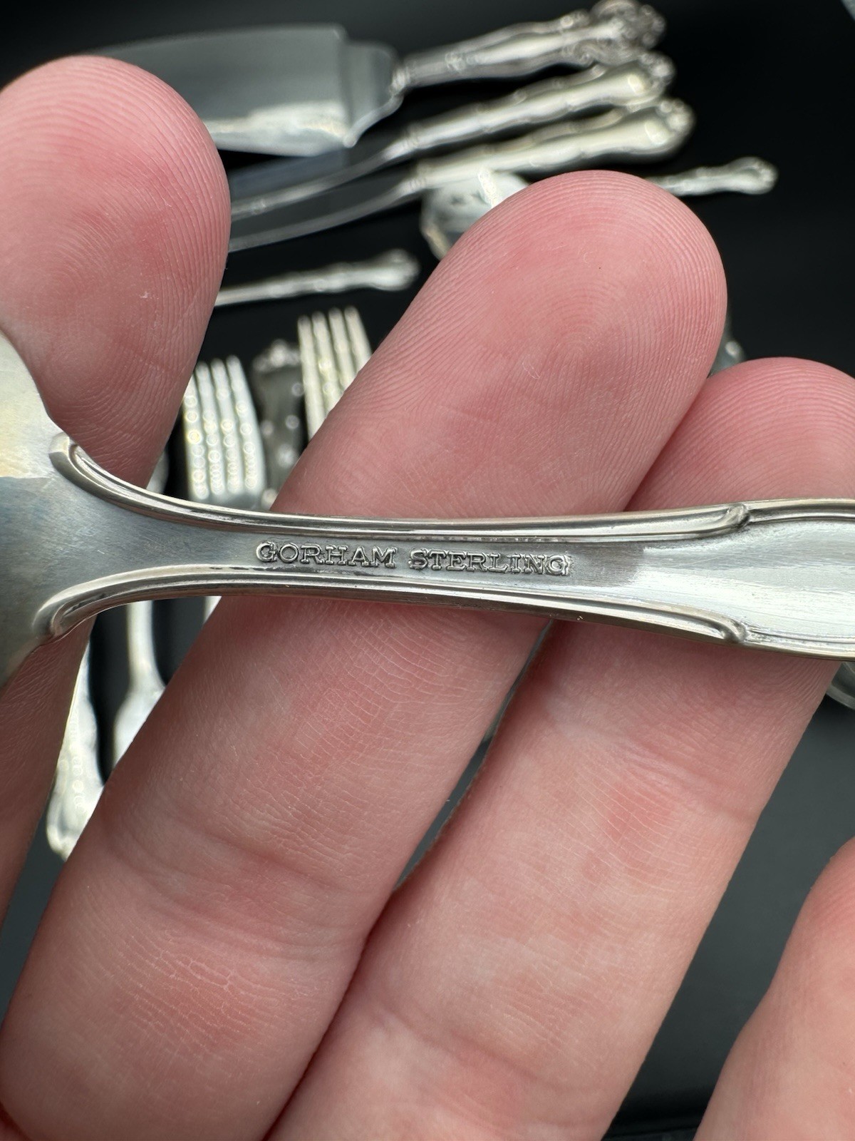 Gorham Sterling Silver Flatware Lot – Rondo & Antique Chantilly Mix – 440g