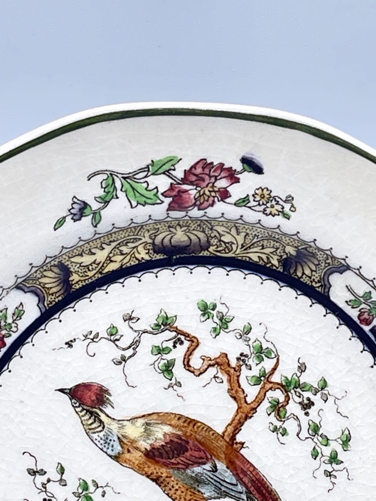 Royal Doulton “Pekin” Discontinued Hand-Painted Pheasant Plate Antique 1917~1941