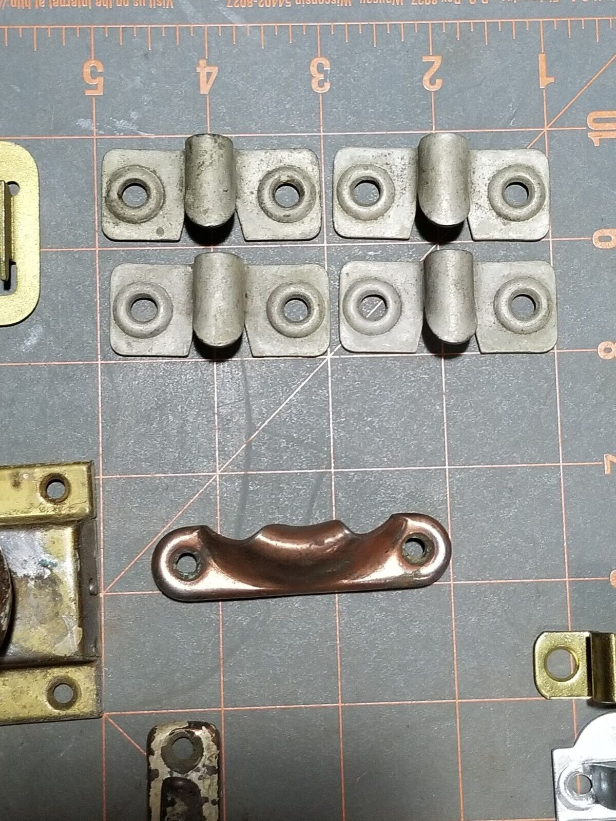 Various Vintage Hardware Junk Drawer Cupboard Latch Parts New Elbow Latch