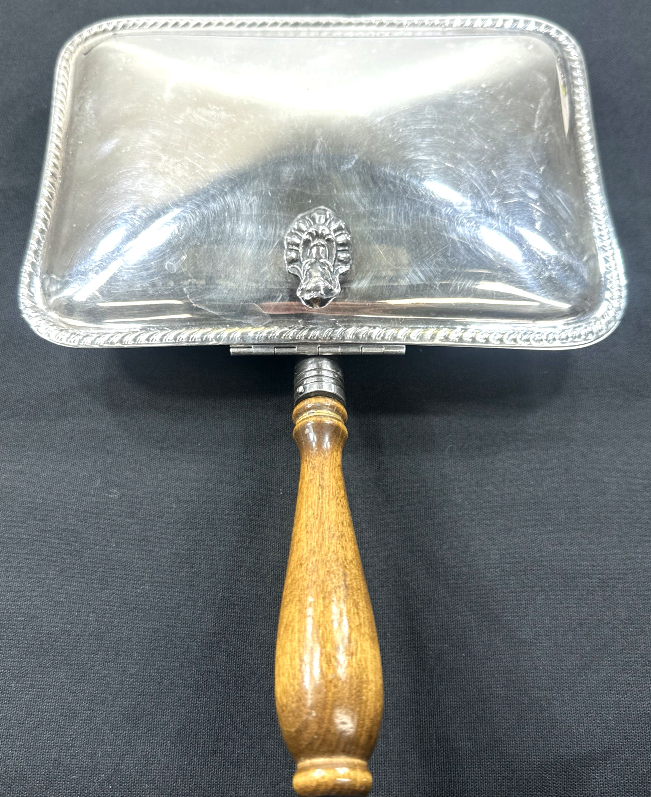 Antique FB Rodgers 1883 Silverplate #86 Silent Butler Crumb Catcher 10″