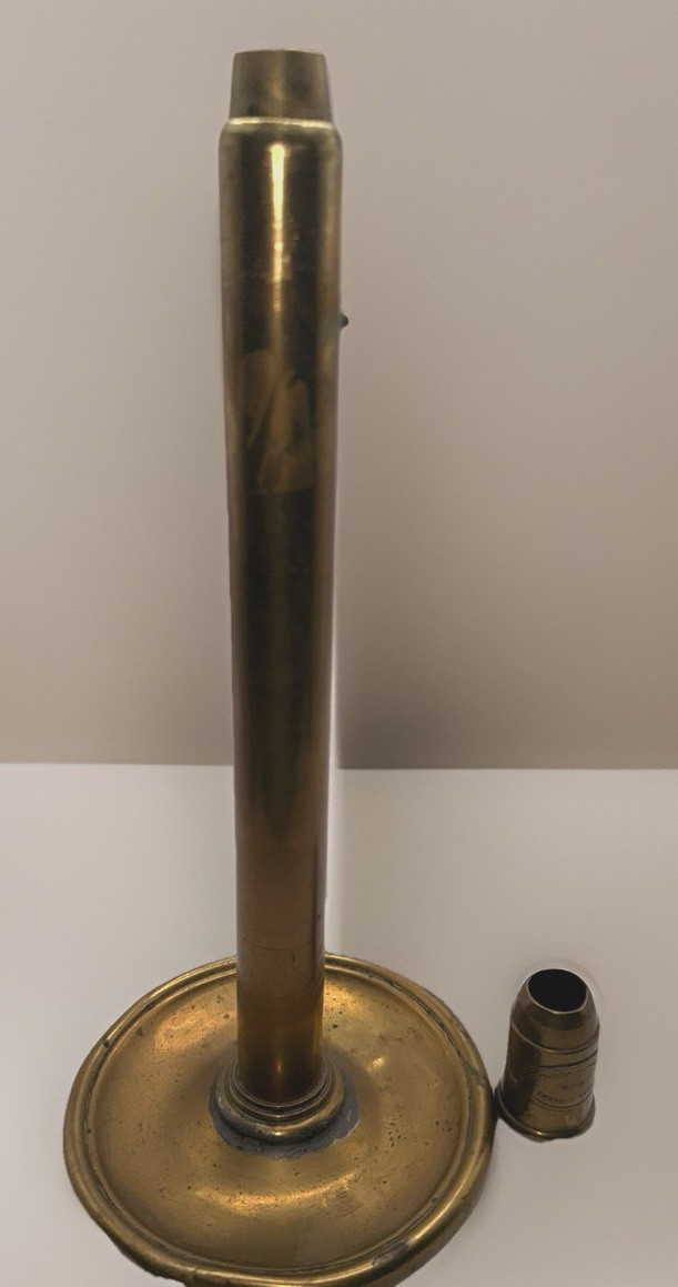 Archer & Warner Philadelphia Spring-Loaded Candlestick Brass, Drip Catcher Base
