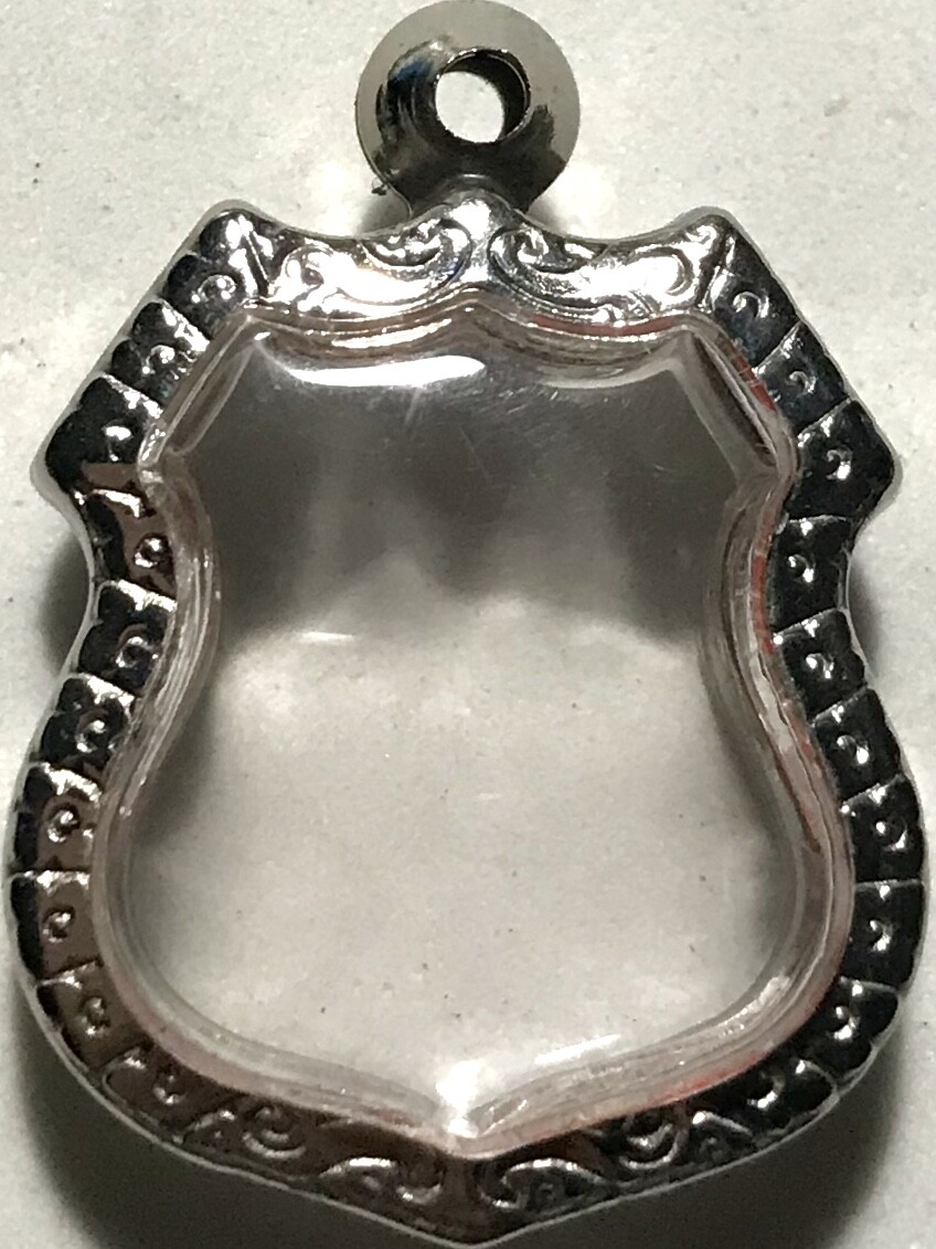 STAINLESS STEEL CASE/CASING AMULET PHRA LP THAI BUDDHA PENDANT C83 h3.1 w2.7 cm