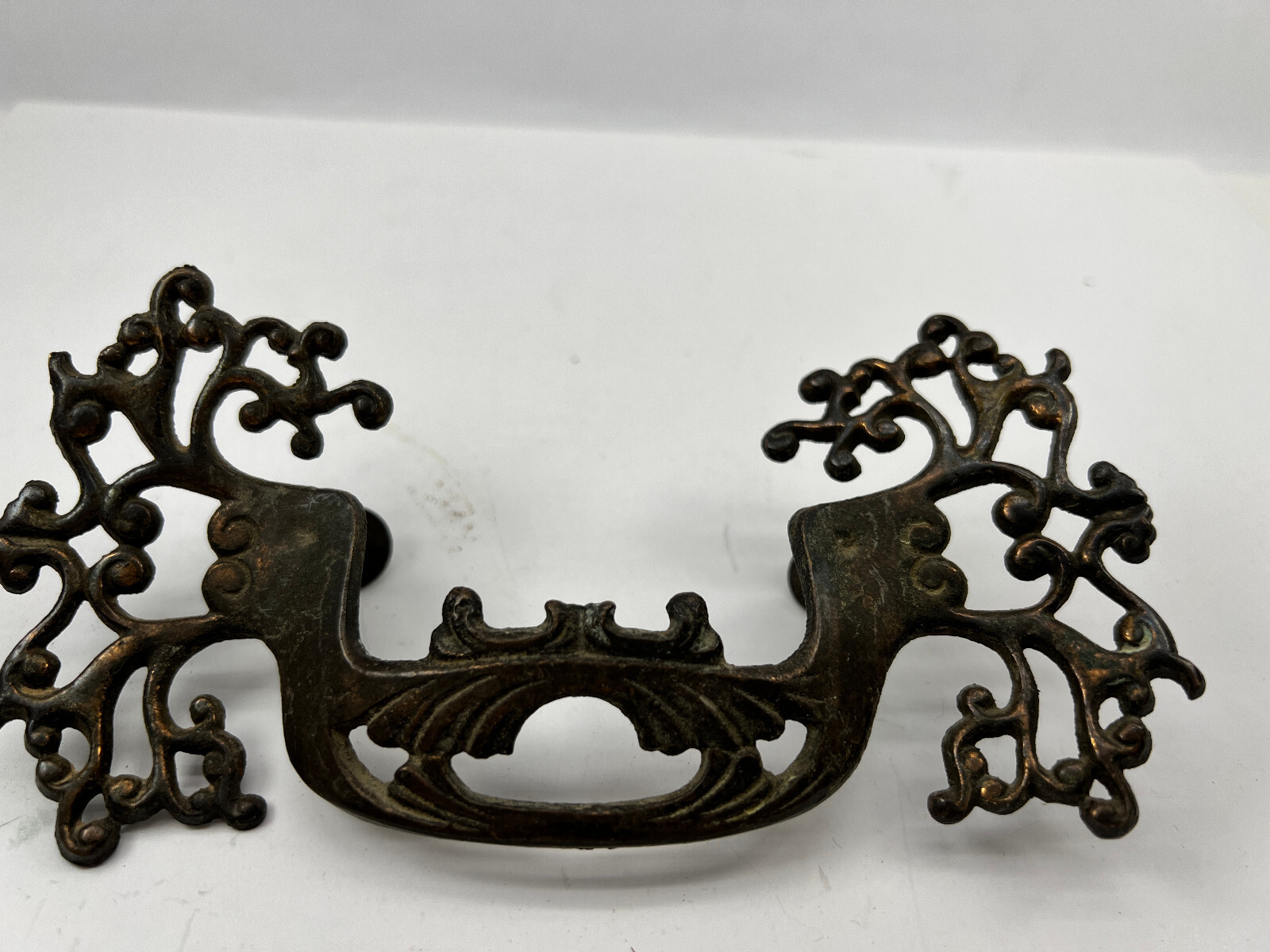 Craftsman metal drawer box handle pull gate Victorian Cast Brass screws included