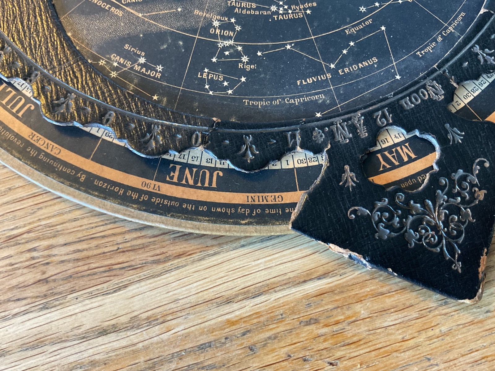 Large Antique Philips Astronomy Plant sphere – Showing the Principal Stars