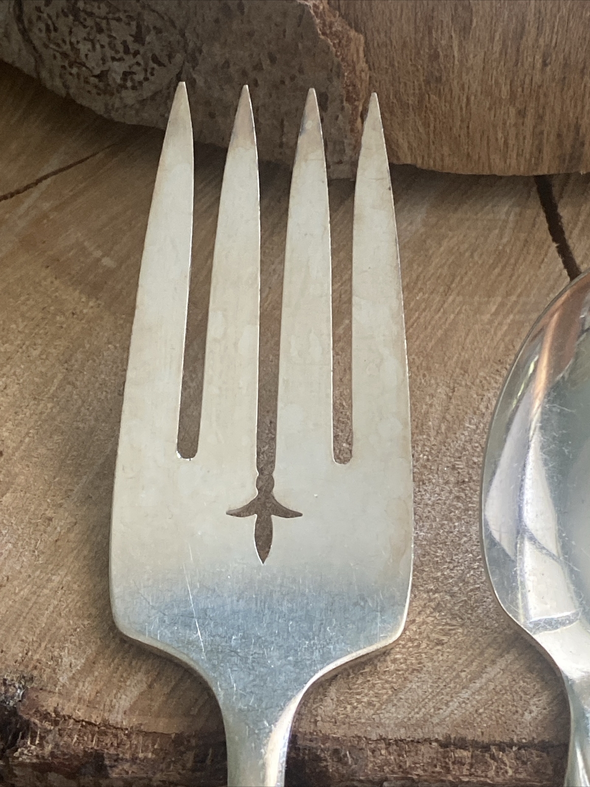 Wm A Rogers for Oneida Always/Wildwood Silverplate 3 pc Hostess Set Vintage 1959