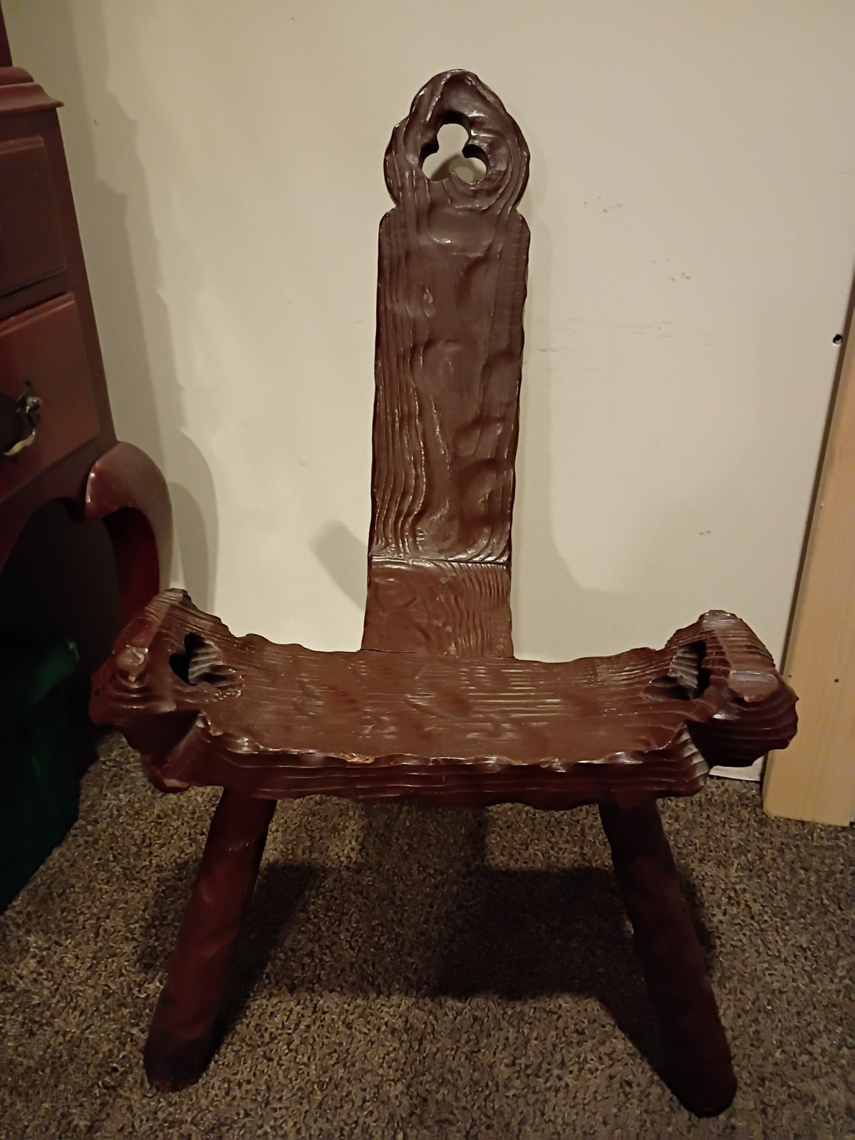 Vtg Spanish Birthing Chair Batalist Wood Removable Legs