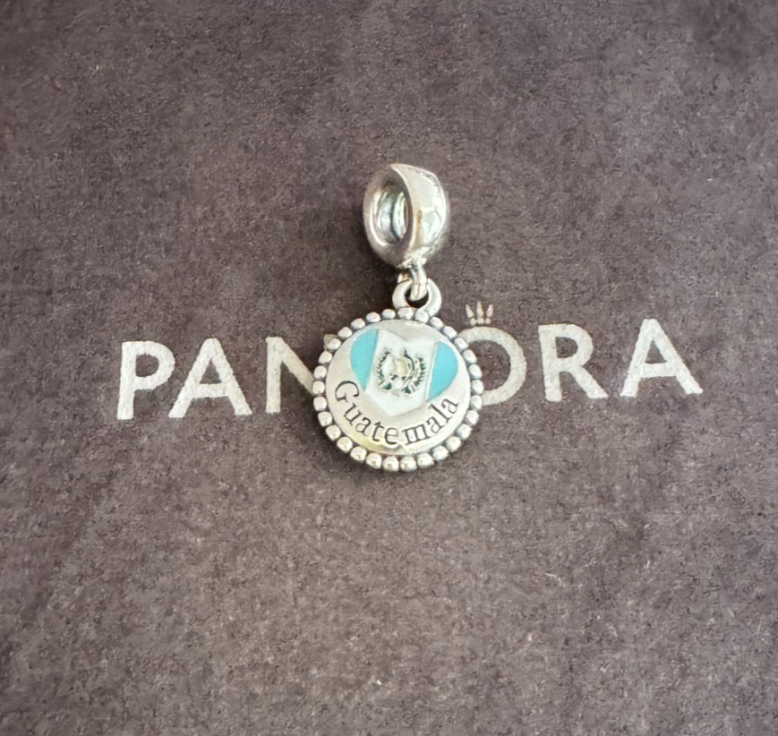 Pandora Guatemala Flag Exclusive Charm Pendant S925 Sterling Silver Jewelry