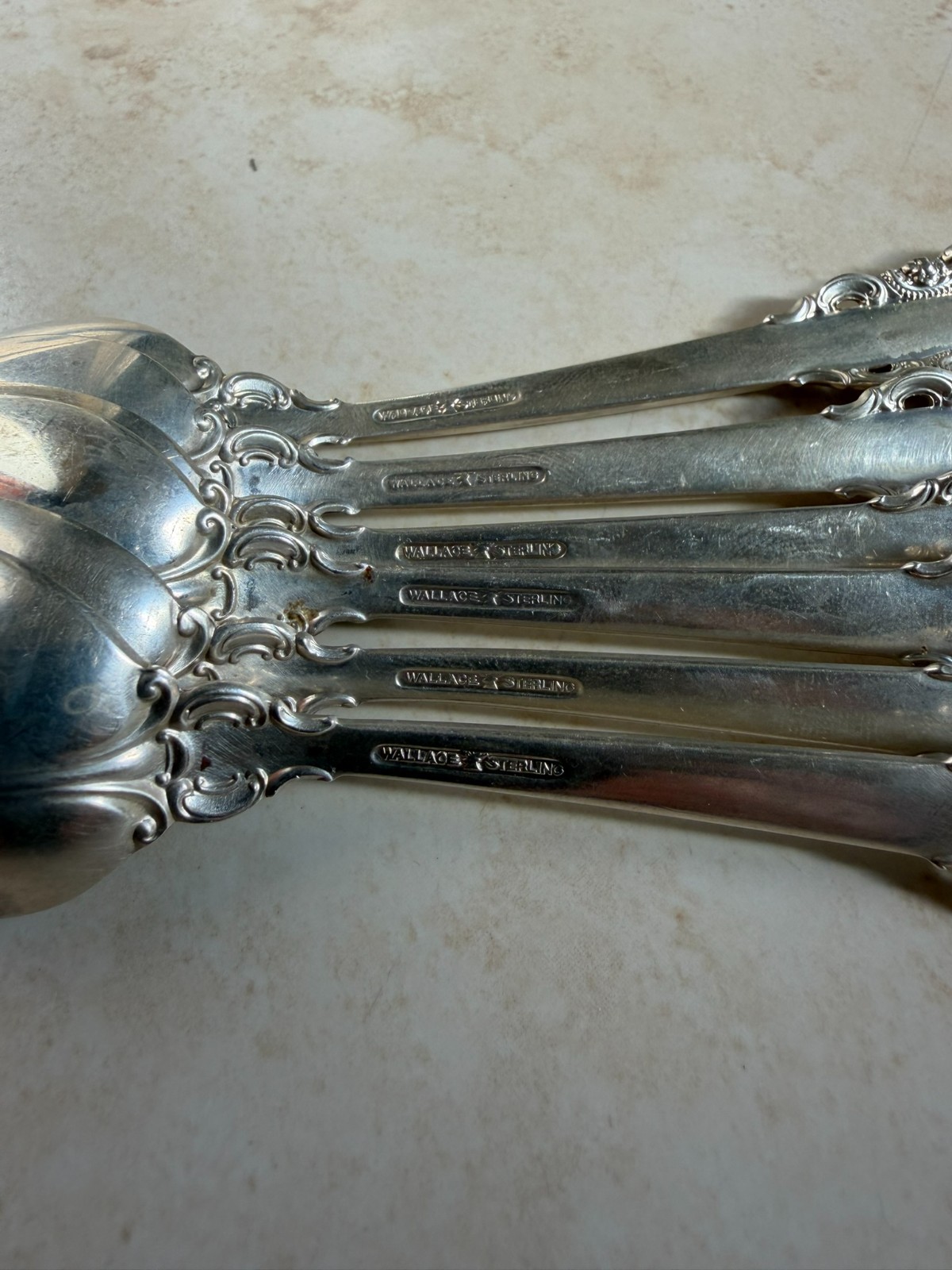 Wallace Grande Baroque Six Place Settings (30 pcs total) Sterling 0.925 NO Mono