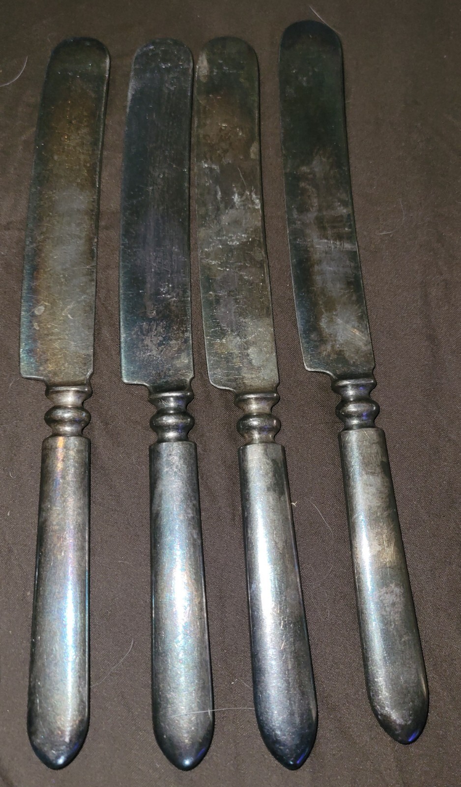 Vintage E C Simmons Keen Kutter Silverplate 9.5″ Table Knifes Set Of 4