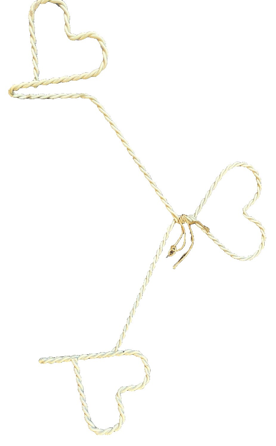 Heart Themed Twisted Metal Hook White Decor Indoor/outdoor Wedding Girls Room