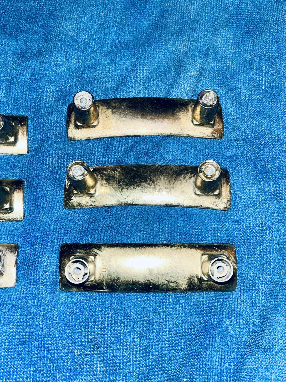 6 Vintage Drawer Pulls 4” 3” OC JB