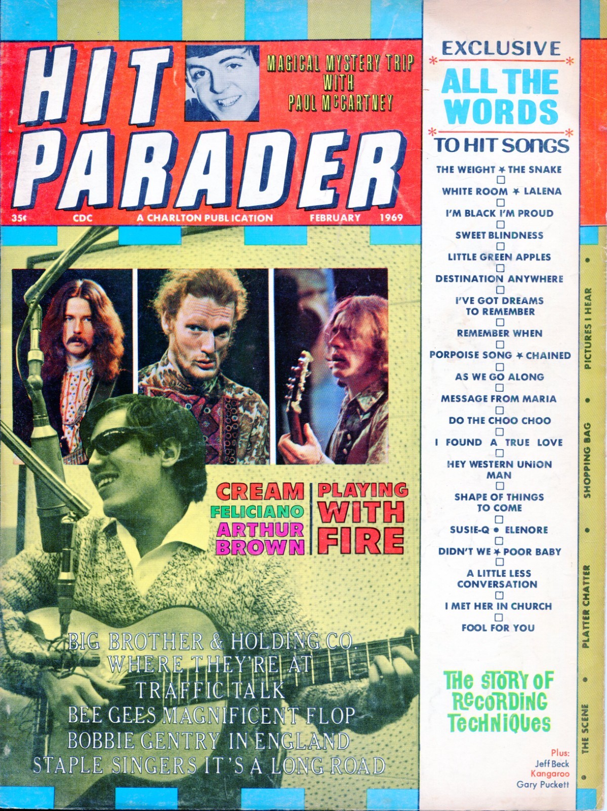 HIT PARADER MAGAZINE, 8 ISSUES FROM 1969