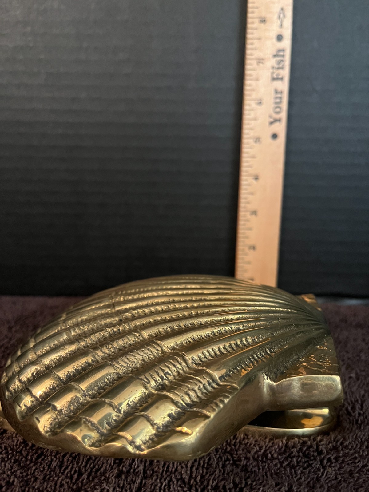 Vintage Brass Clamshell Door Knocker
