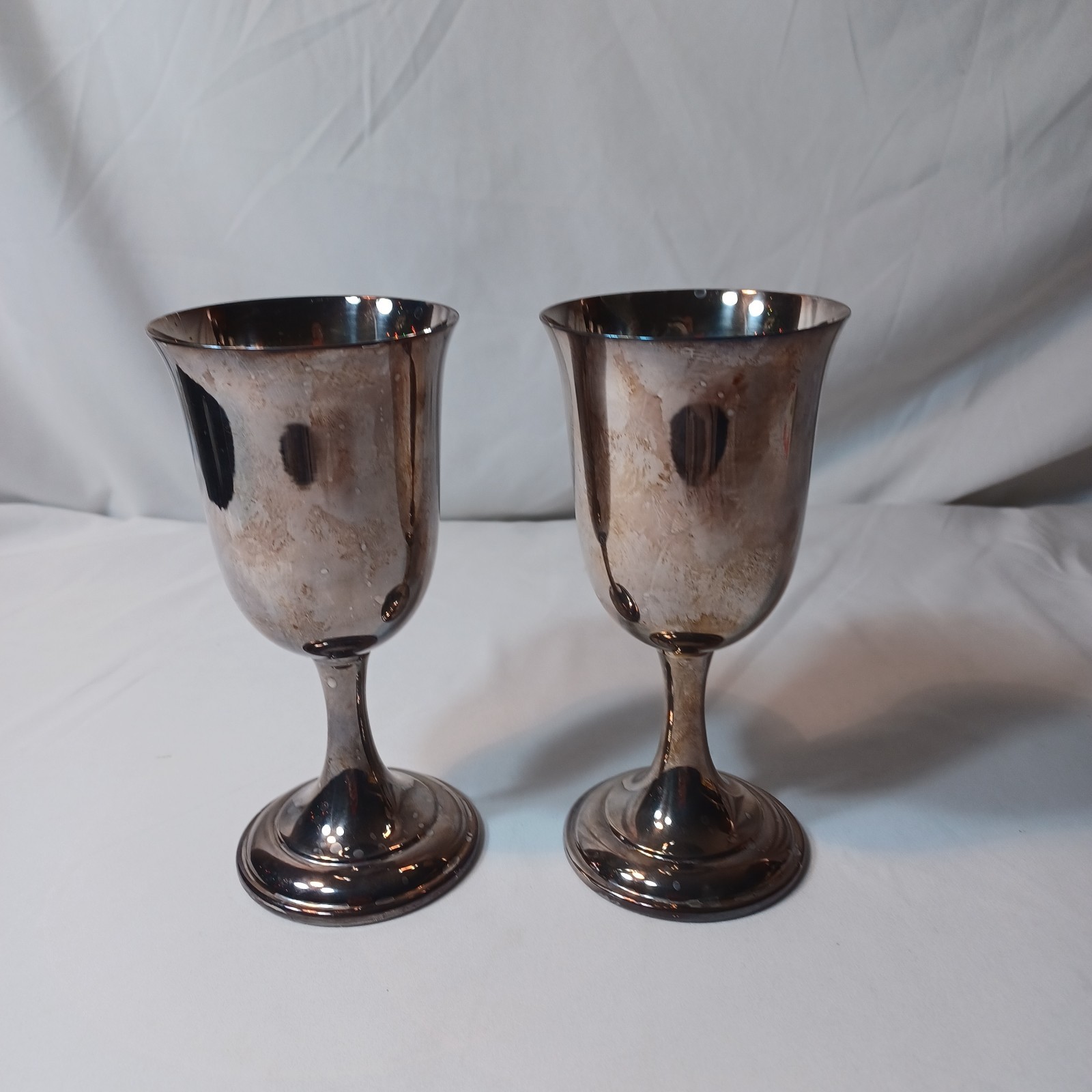 Wilcox 295 Silverplate Goblet Wine by International Silver Co 6.5in Set Of 2