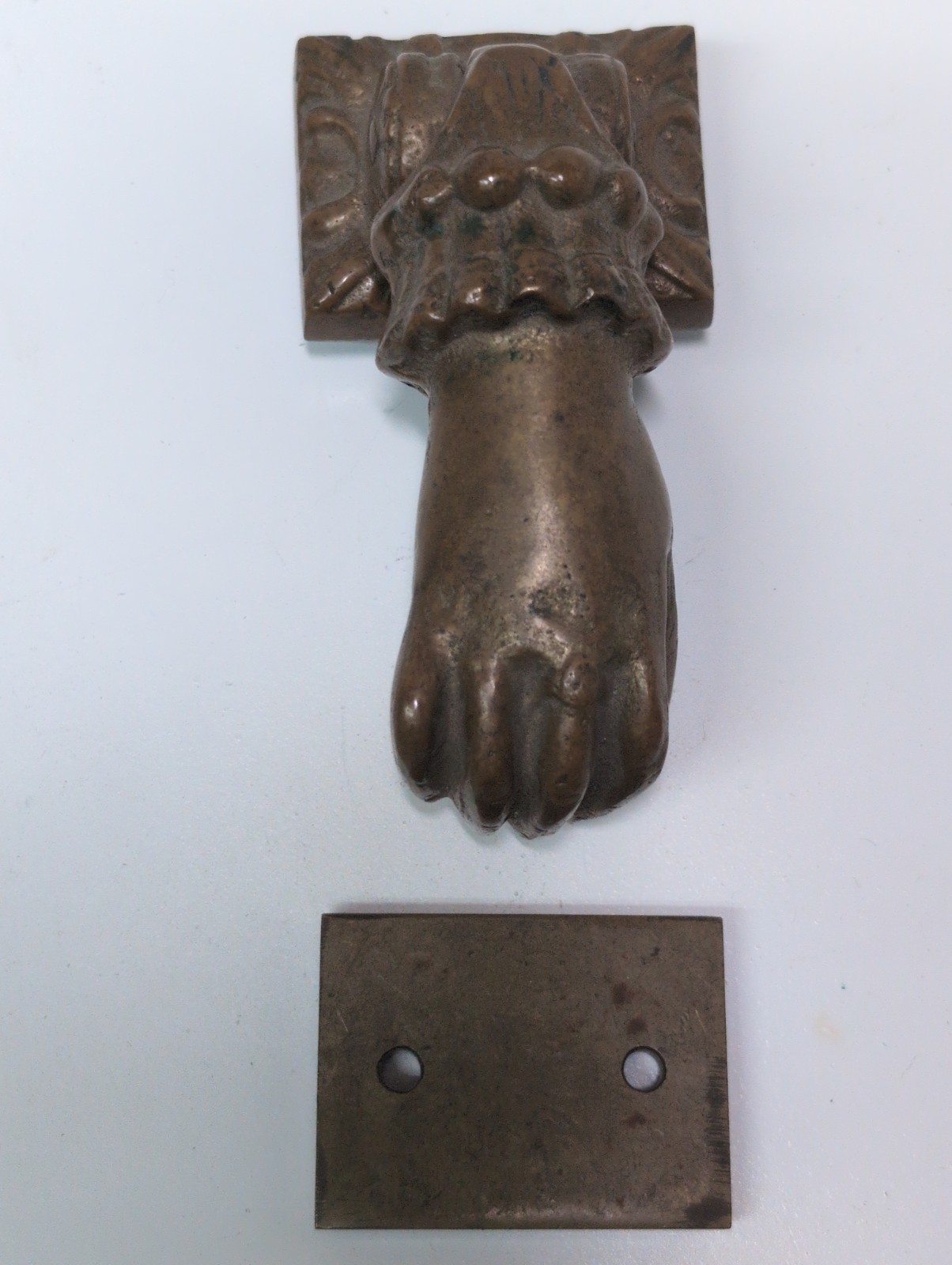 Antique Victorian Solid Heavy Brass ‘HAND of FATIMA’ DOOR KNOCKER