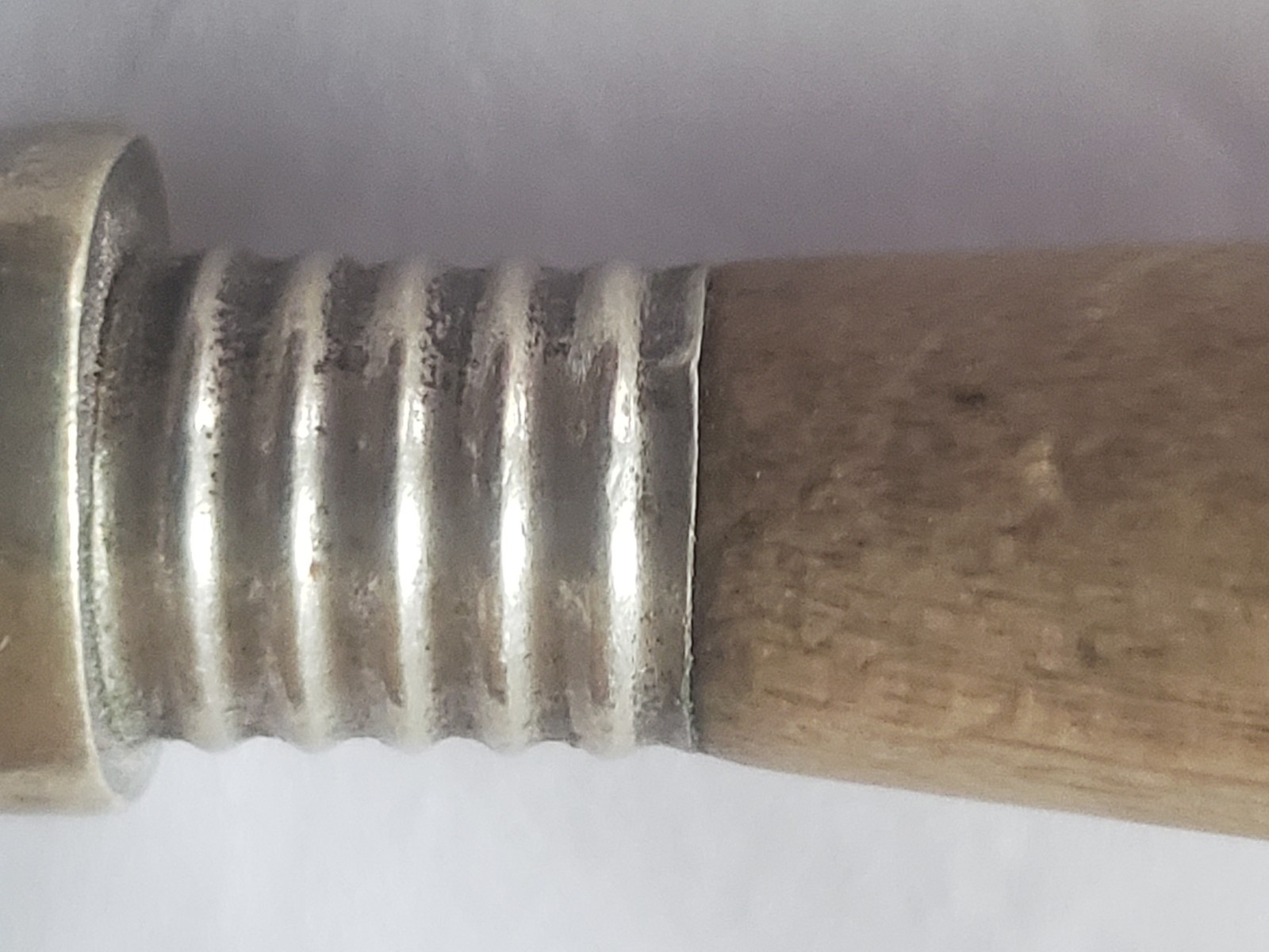 19th CENTURY ENGLISH ENGRAVED SILVER PLATED WOODEN CARVED HANDLE BUTTER KNIFE