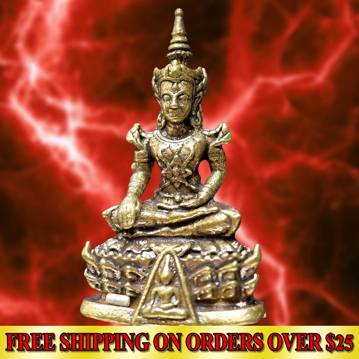 ✅Powerful Holy Buddha Thai Buddha Amulet Figure Statue Life Protection Talisman