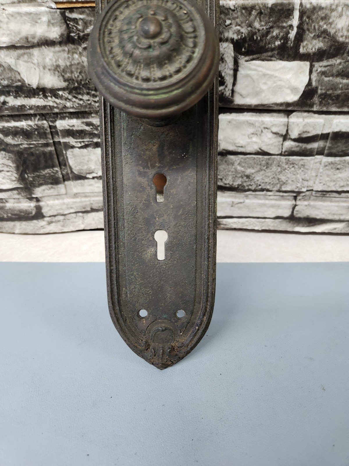 Antique Sargent & CO Solid Bronze Victorian Door Knob And plates 1900’s