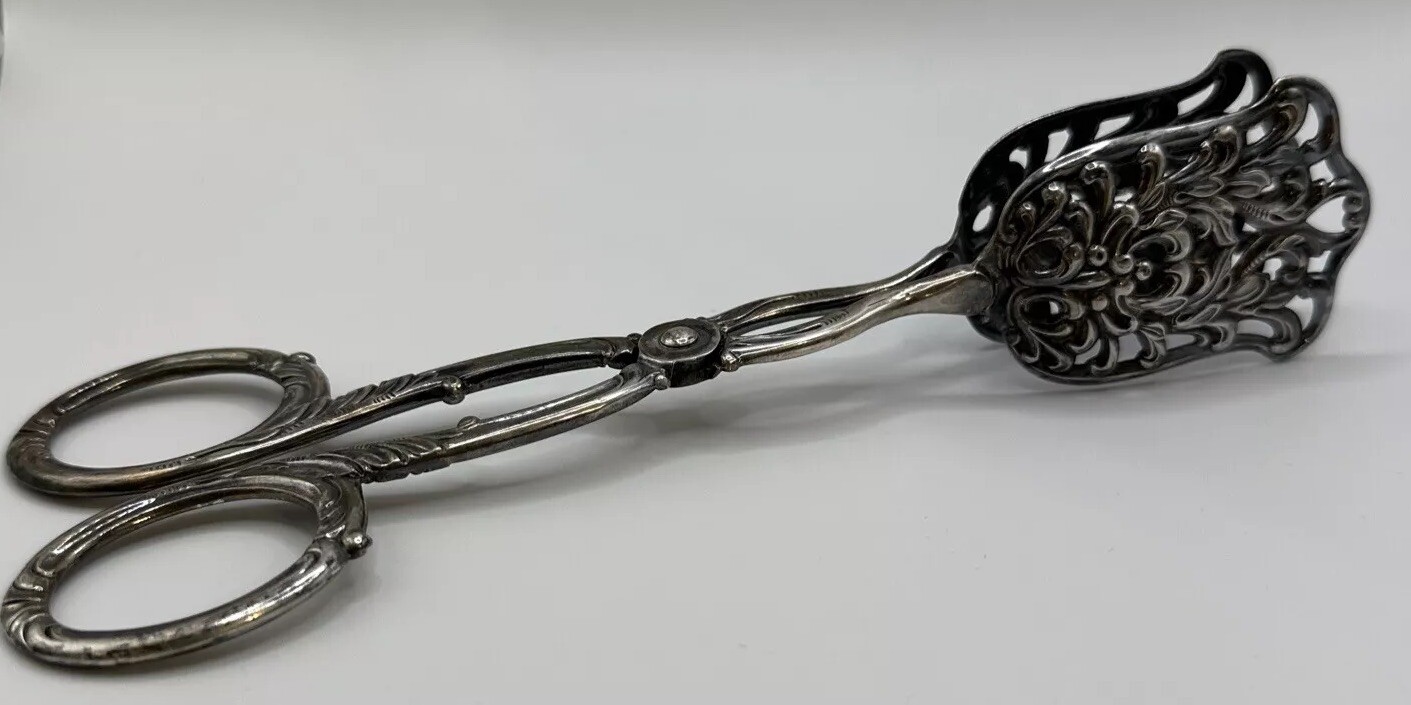 Antique Silver Plated Eisenberg-Lozano Solingen Made in Germany Tongs