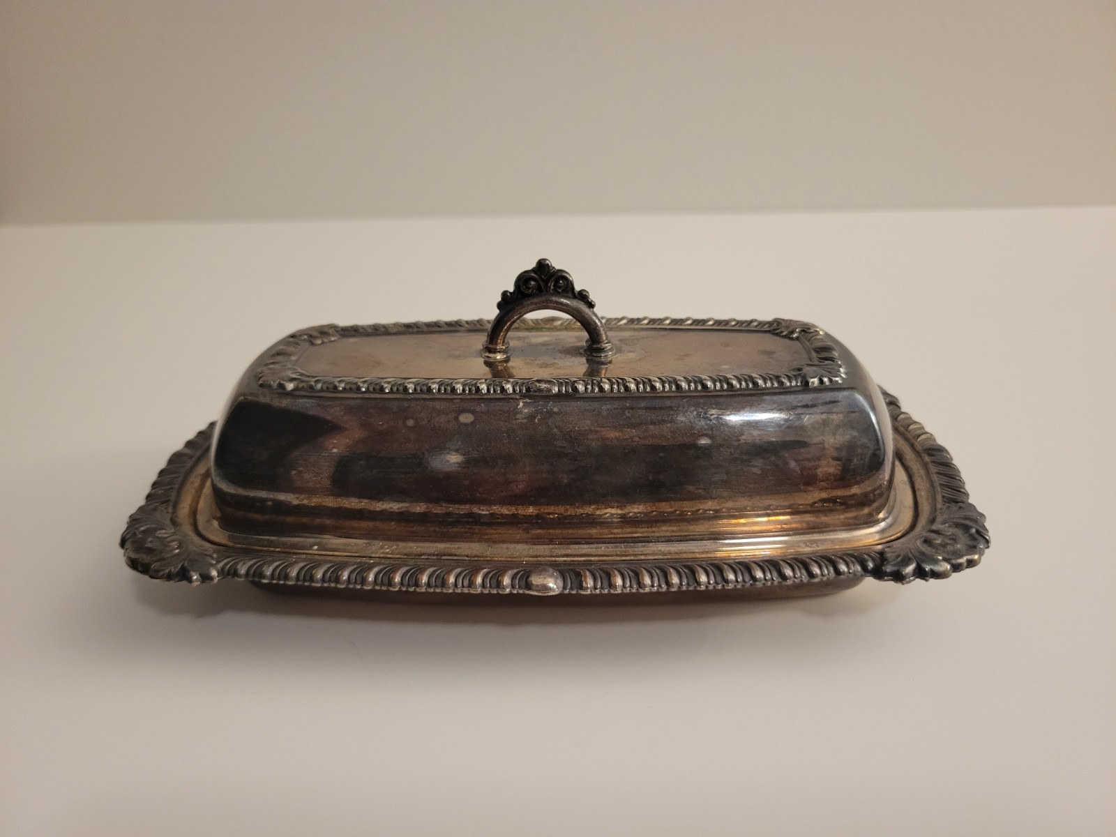 Vintage Pilgrim Silver Co. Silver Plated Butter Dish w/Lid, Marked “Pilgrim 73”