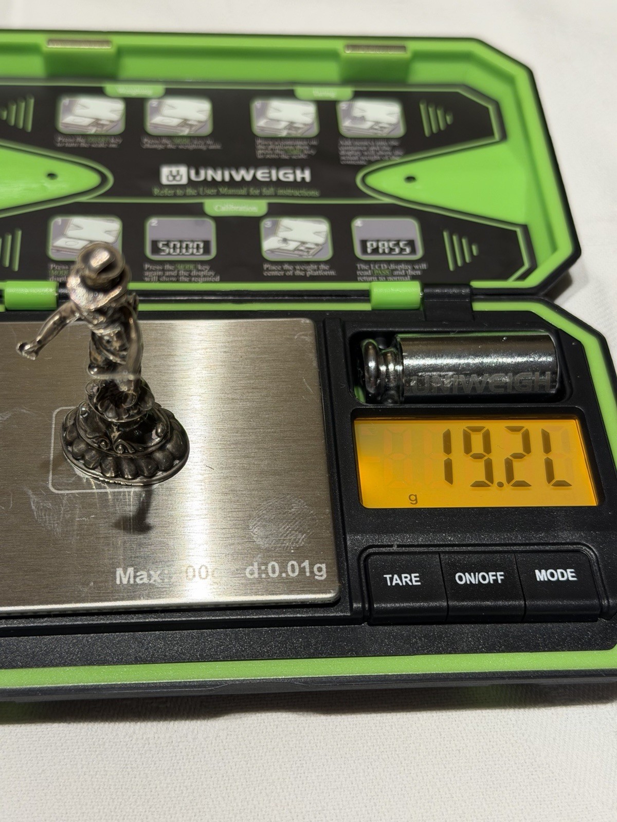 Antique Sterling Silver Desk Seal Victorian Figural Postman London c1900